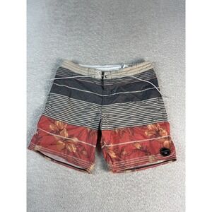 Billabong Board Shorts Mens 34 Swim Trunks Striped Floral‎ Beach M1035SPI